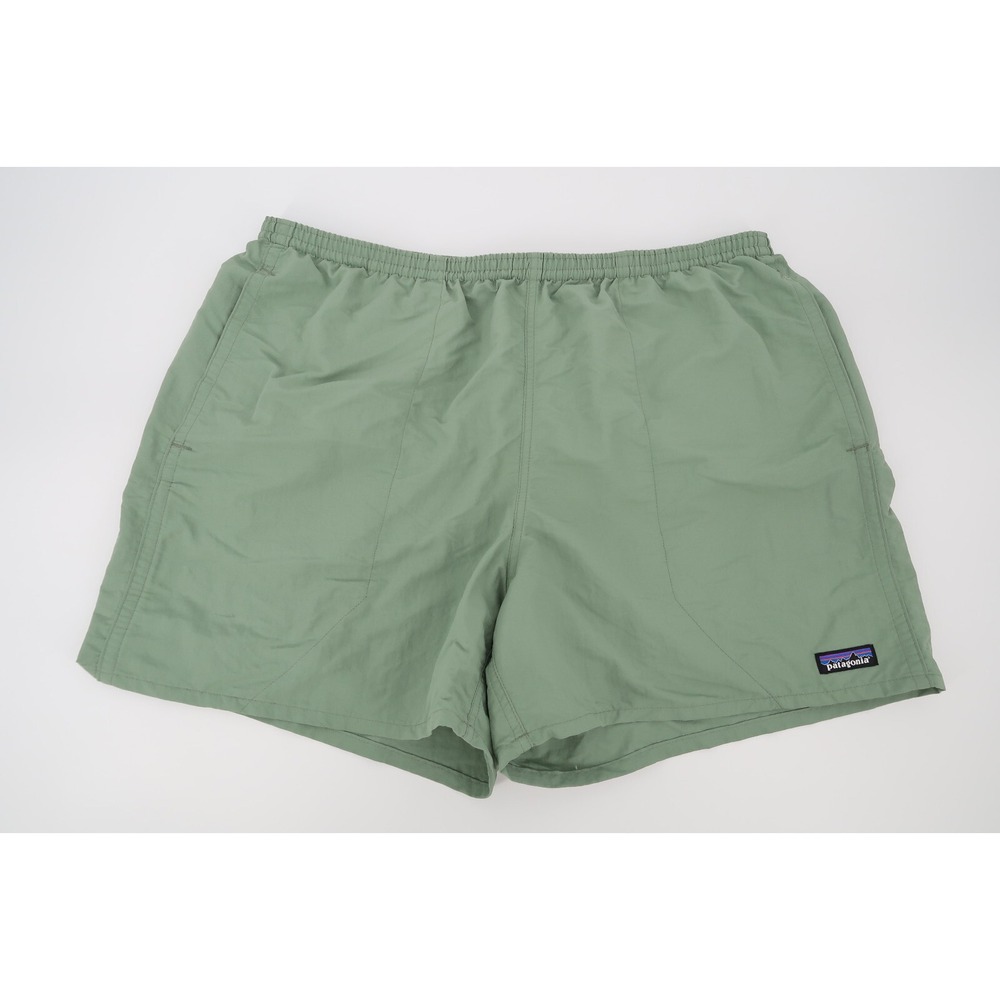 Patagonia Netplus Mens XL Baggies‎ Swim Shorts Green Solid Unlined Swim Trunks